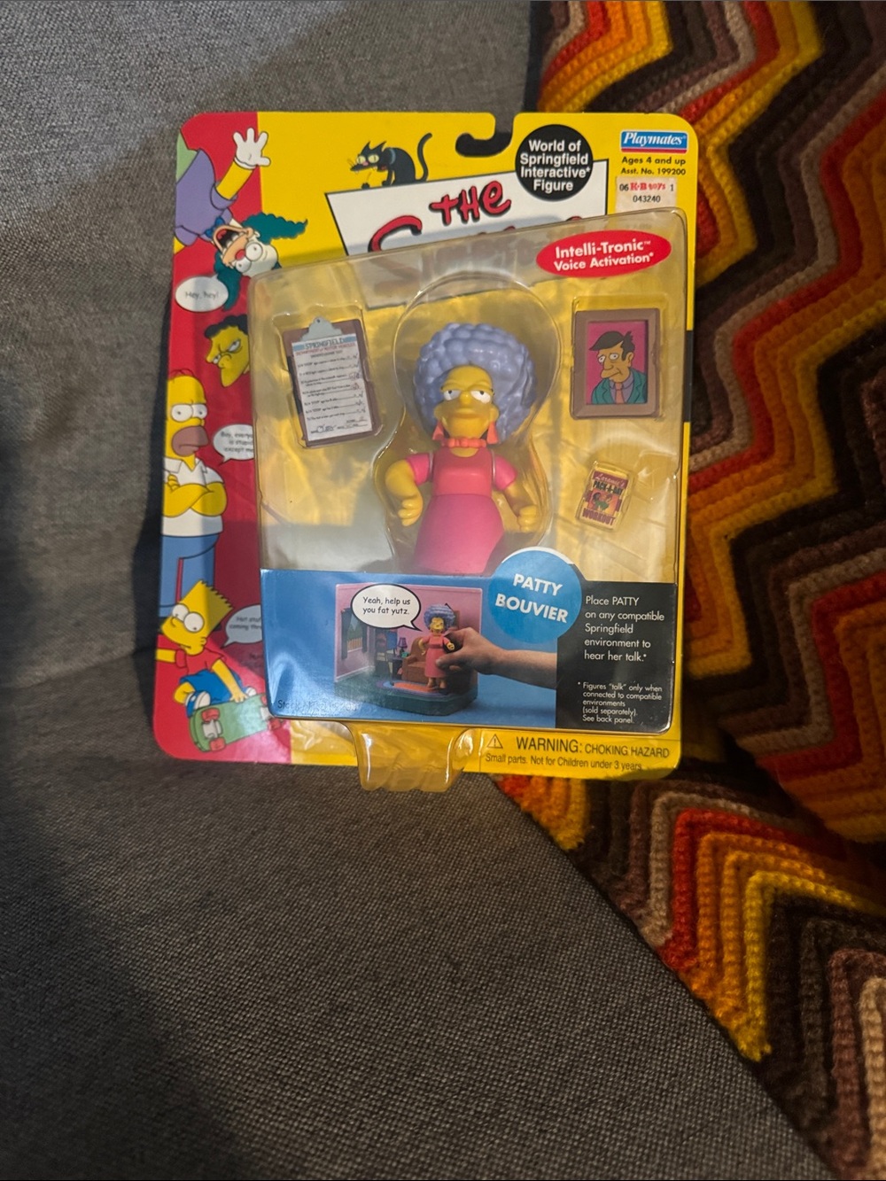 Vintage The Simpsons Patty Bouvier Series 4 Playmates Figure - MOC/Sealed 2001